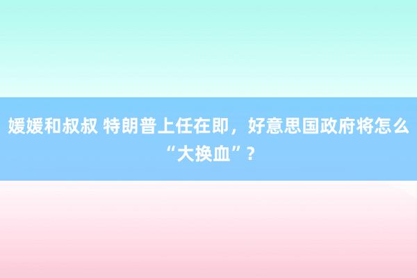 媛媛和叔叔 特朗普上任在即，好意思国政府将怎么“大换血”？